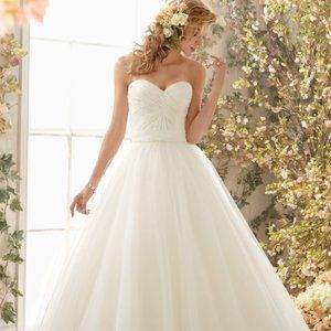 Morilee Tulle Strapless Ballgown Wedding Dress